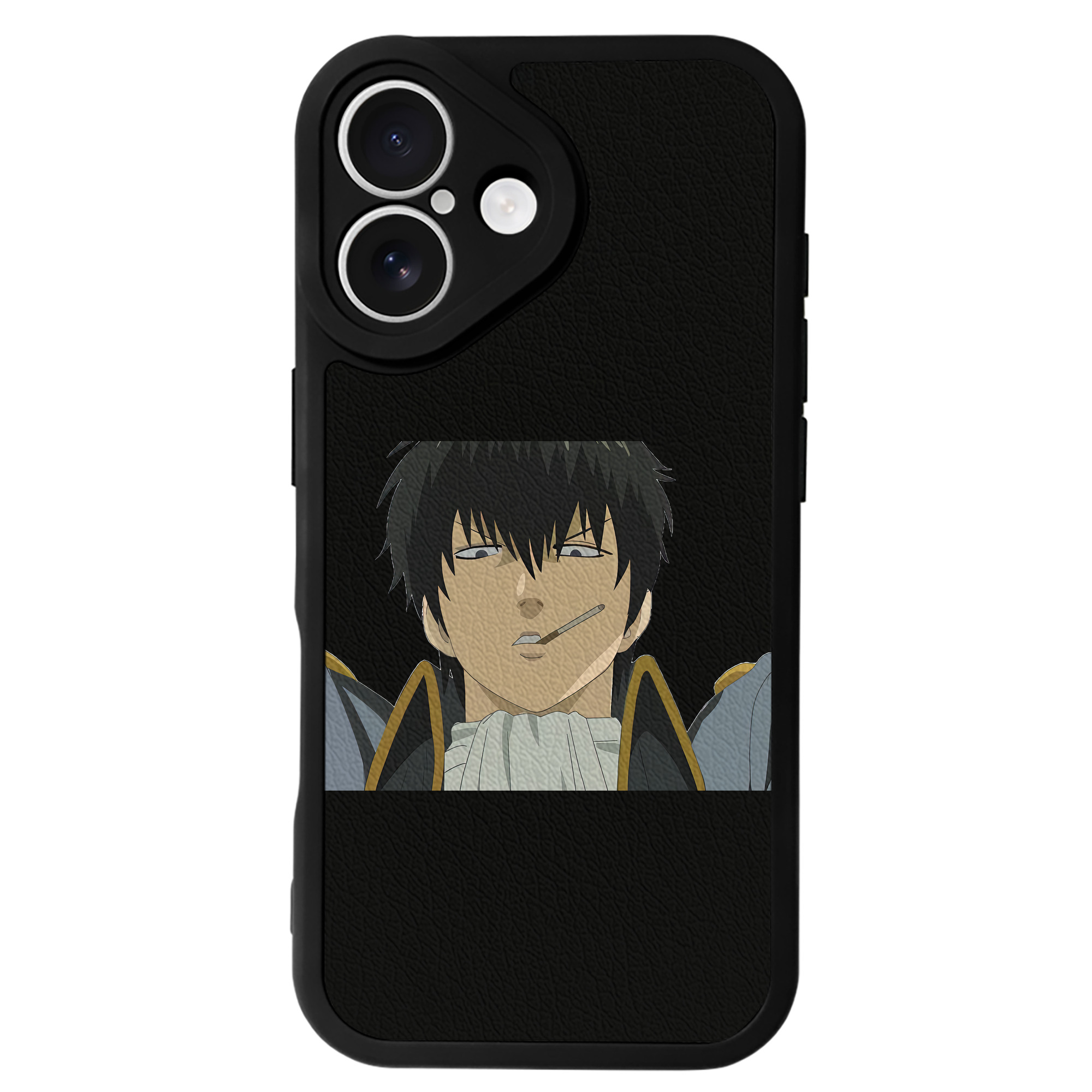 （画像用） ぎんたま 坂田銀時（さかたぎんとき） 神楽 志村新八（しむら しんぱち） GINTAMA Sakata Gintoki Kagura Shimura Shinpachi 【iPhone 16シリーズ対応】シリコンスマホケース（レザー調） 材質：シリコン